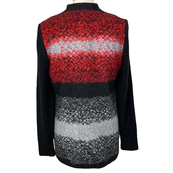 Wool Blend Open Front Long Cardigan Jacket - Picture 5 of 14